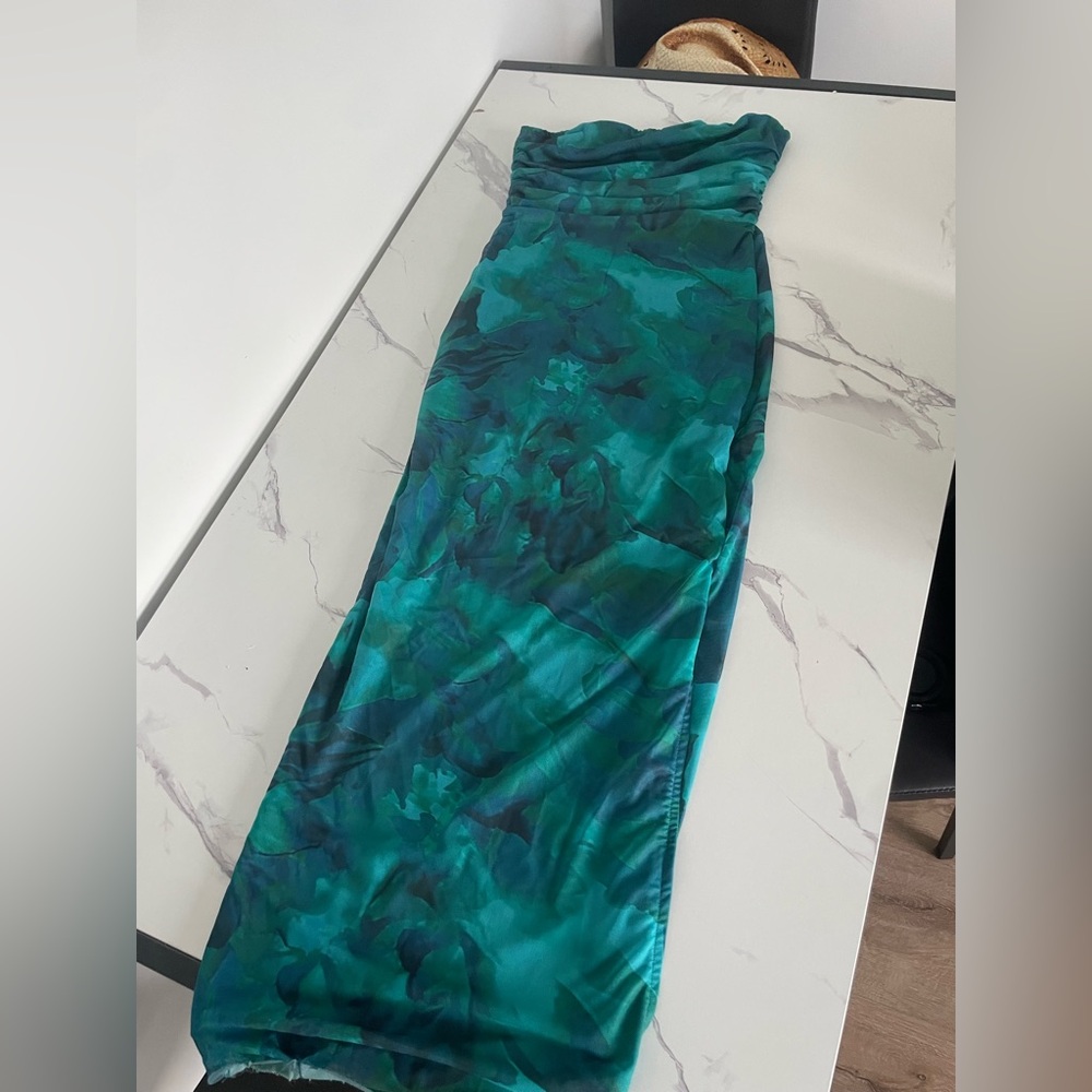 SHEIN Teal and Navy Dress